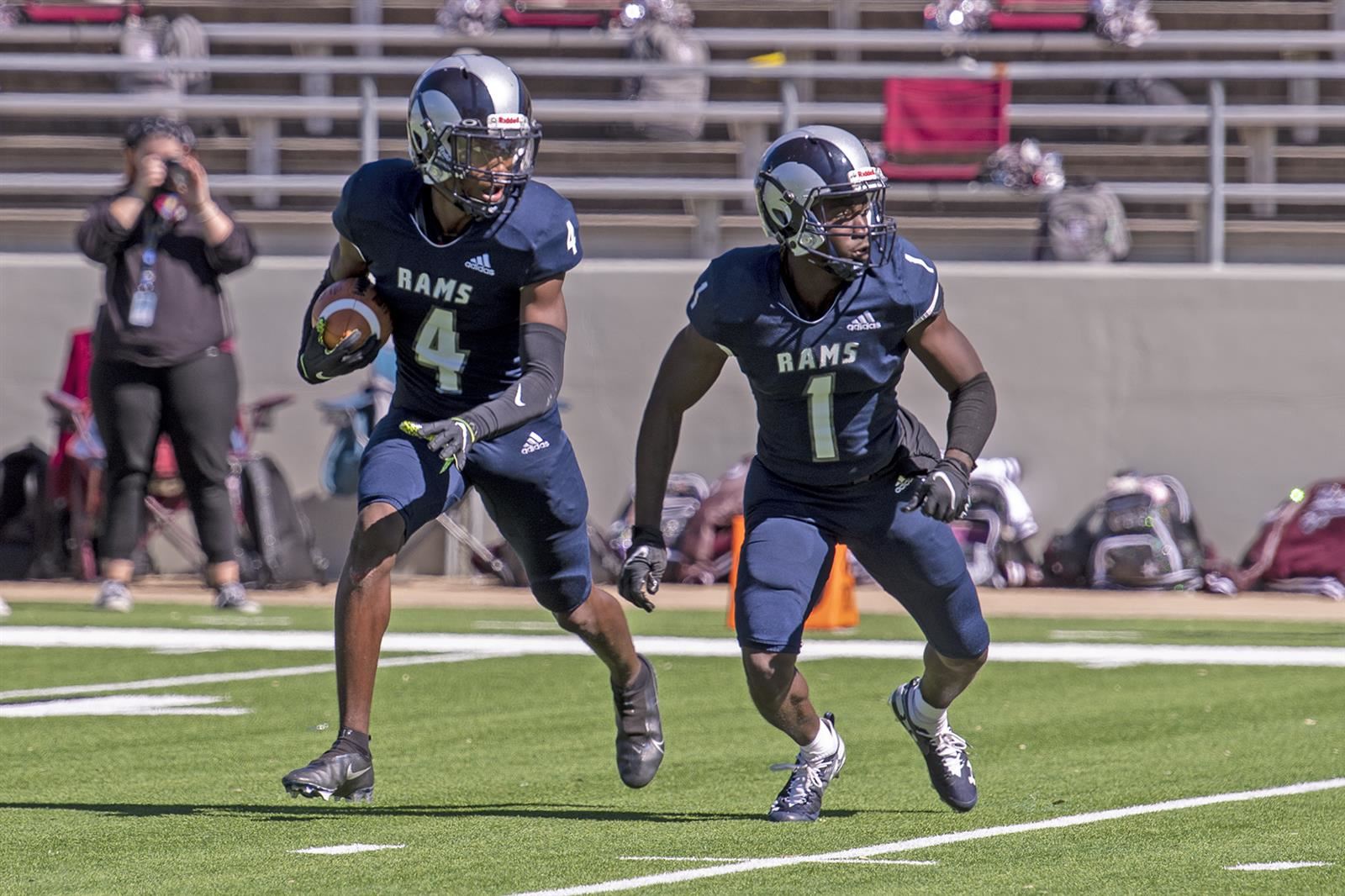Cypress Ridge High School teammates AJ Gooden-Dottin, left, and Aaron Woods were both named to the All-District 17-6A team.